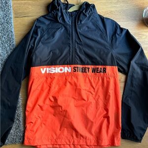 Vision Street Wear Halloween colors pullover windbreaker NWT medium